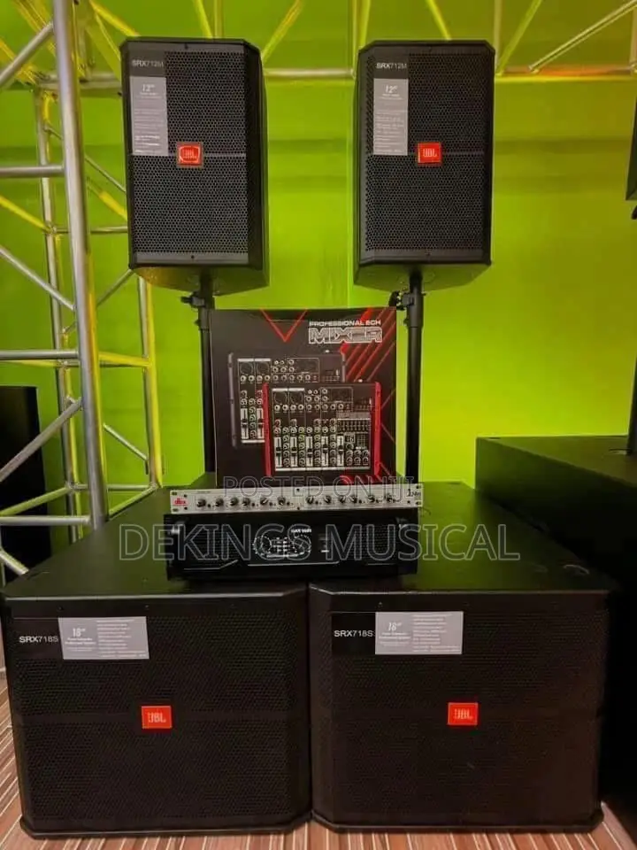 JBL 18 Inches Sub and 12 Monitor Speaker, Mixer Amplifier