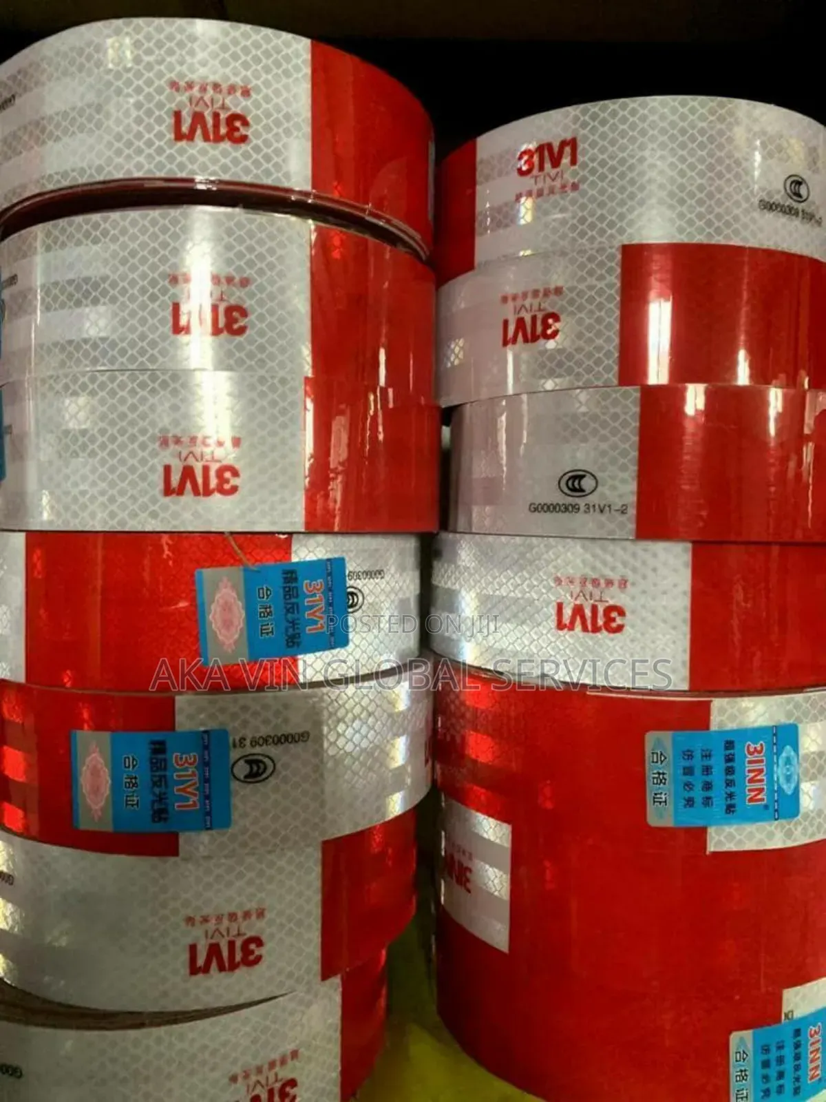 Red & White Reflective Tape