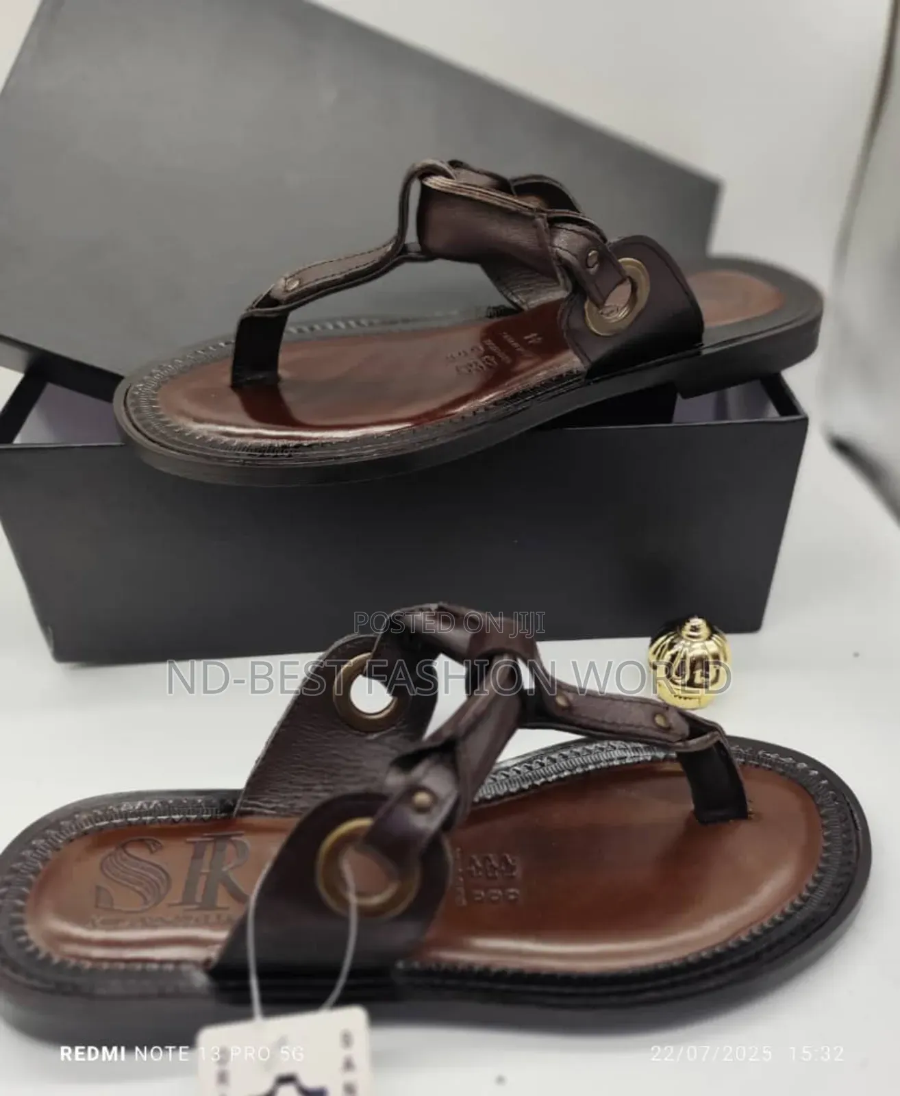 White Leather Italian Slippers