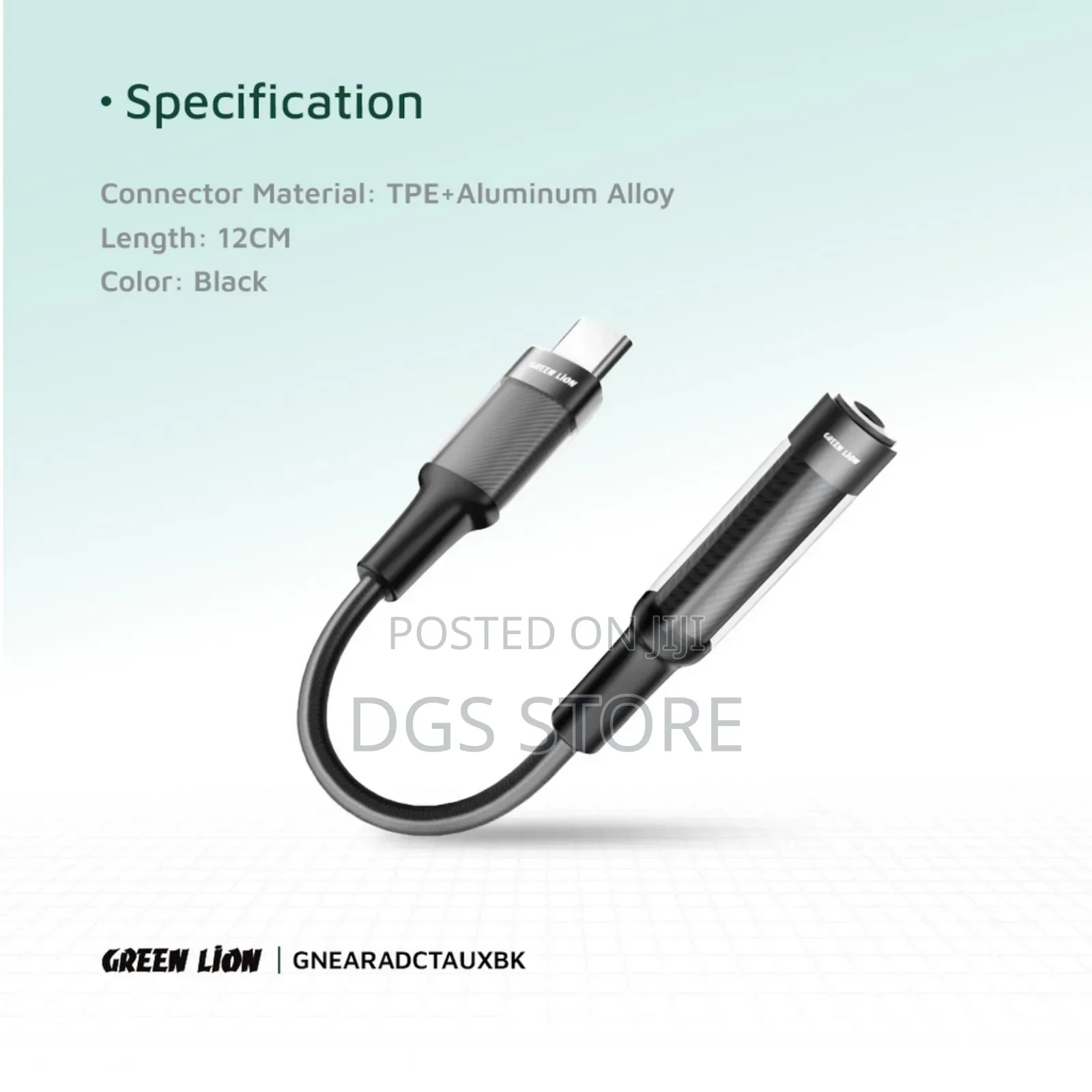 Green Lion Earphone Adapter Usb C to 3.5 Audio Jack