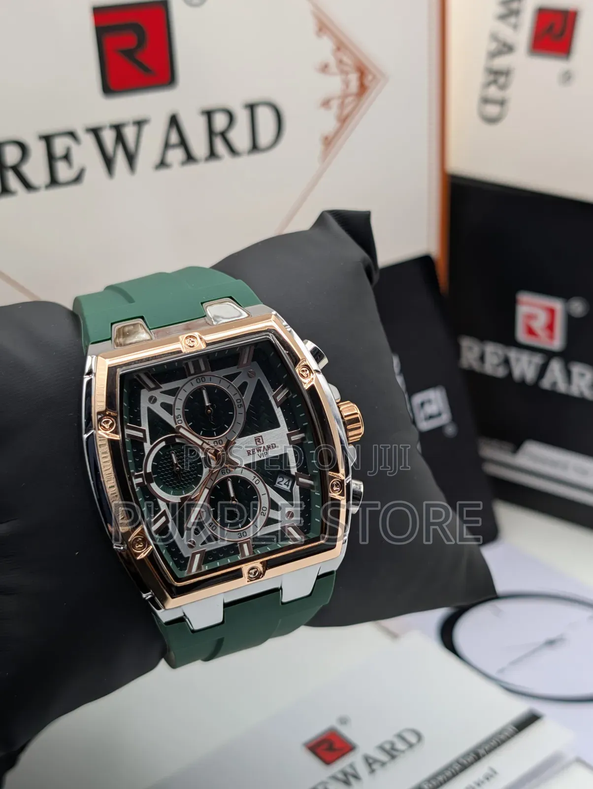 Reward Chronograph Rubber Strap-Watch-Fully-Packaged