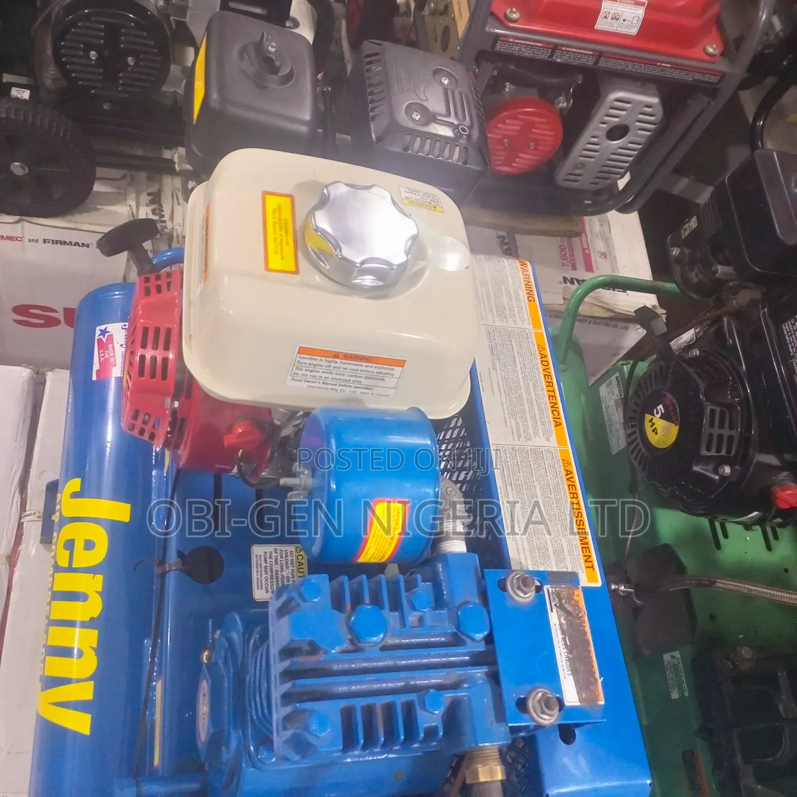 Jenny G9hga-8p 9 Hp Gas-powered Air Compressor Set