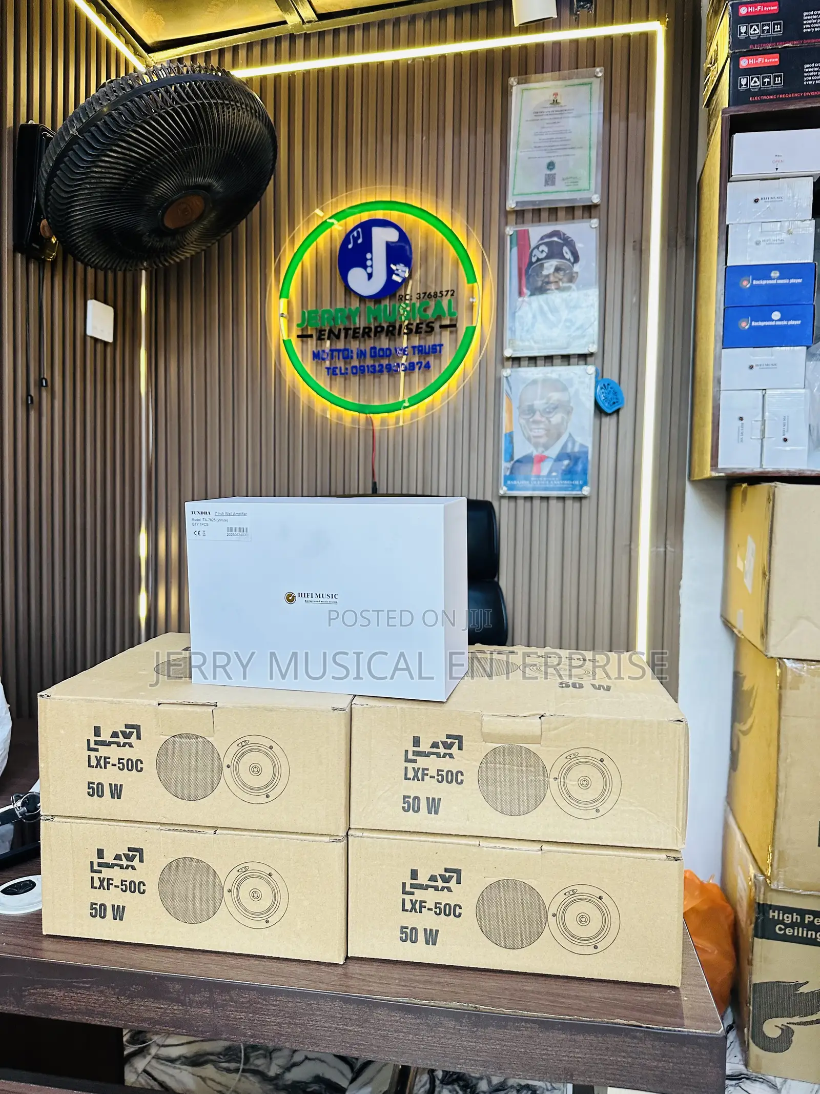 Full Ceiling Speakers Setup With 7inches Wall Amplifier