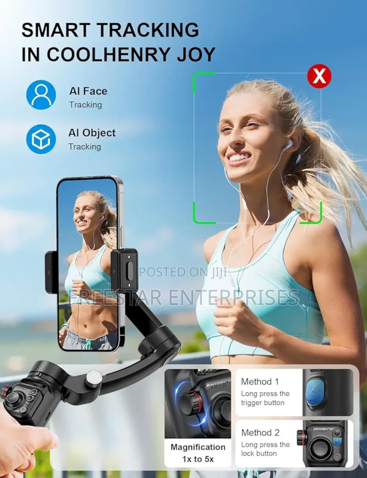 Tokqi M02 Gimbal Selfie Tripod With Detachable Remote.