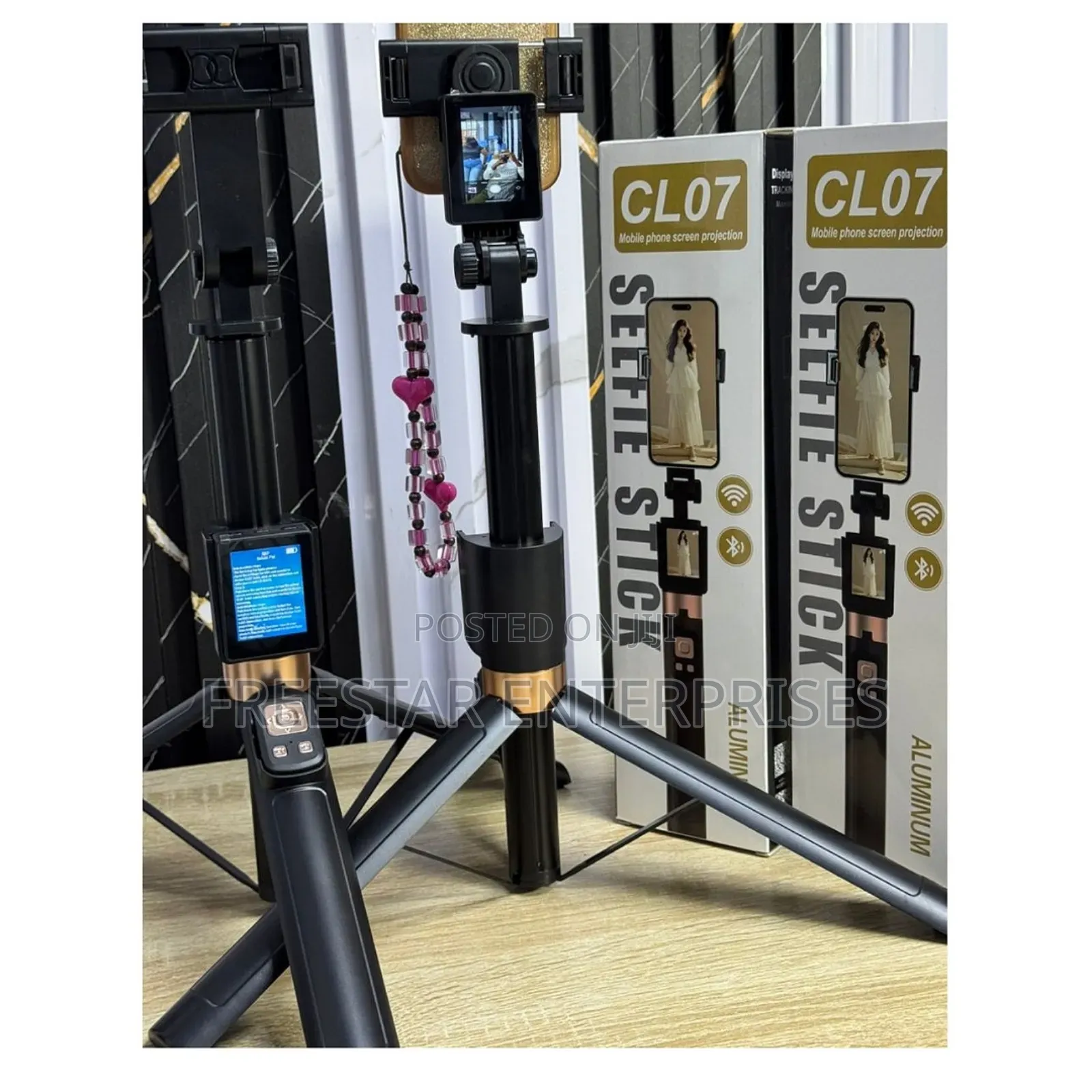Cl07 Mobile Phone Selfie Stick Screen Monitor.