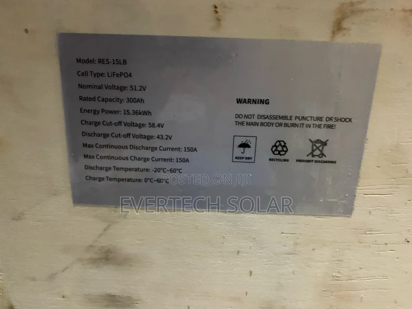 Hyper Power 15kwhs 51.2v Lithium Ion Battery