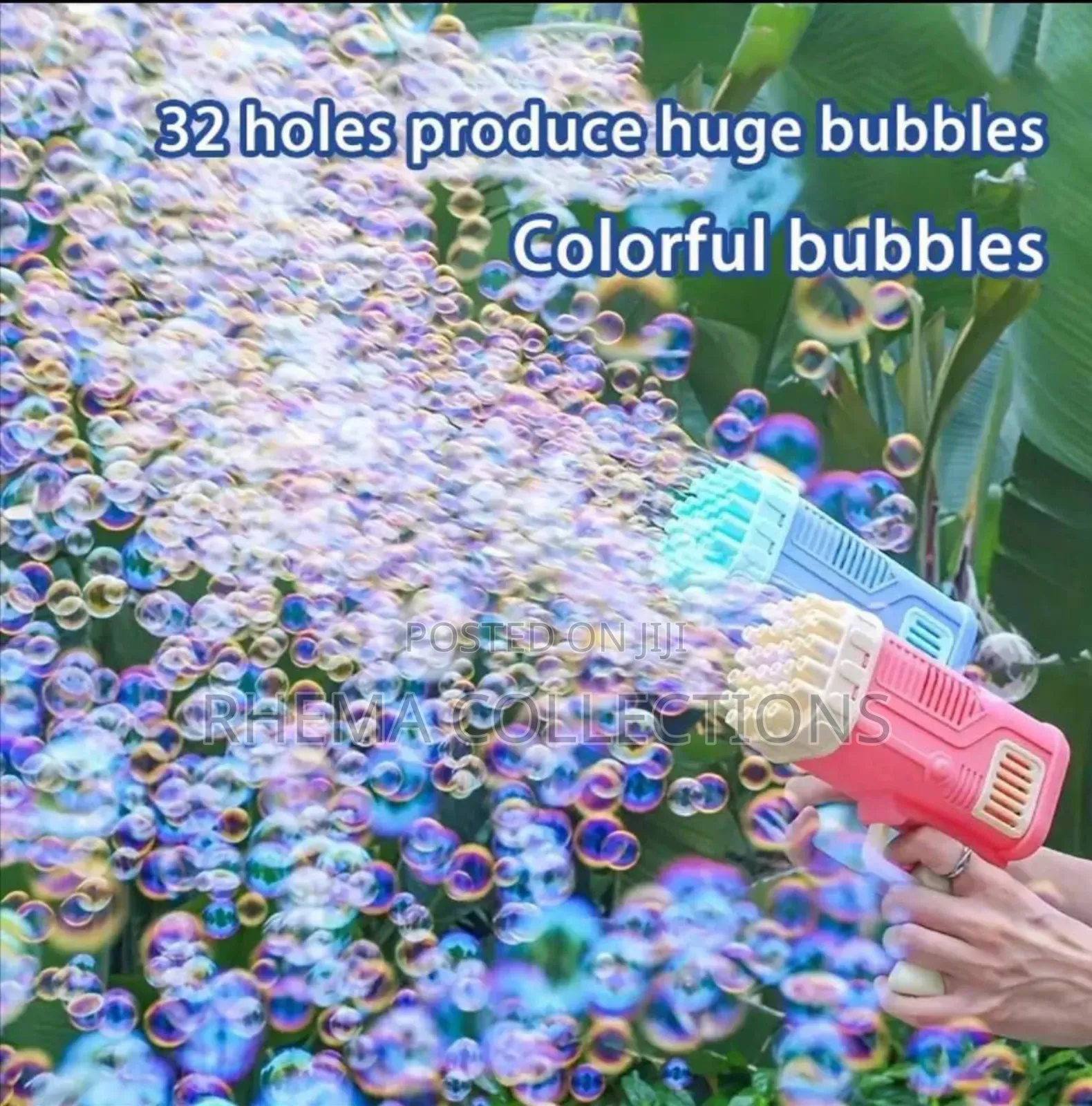 32 Holes Children Handheld Water Bubble Fun/Toy Machine Gun