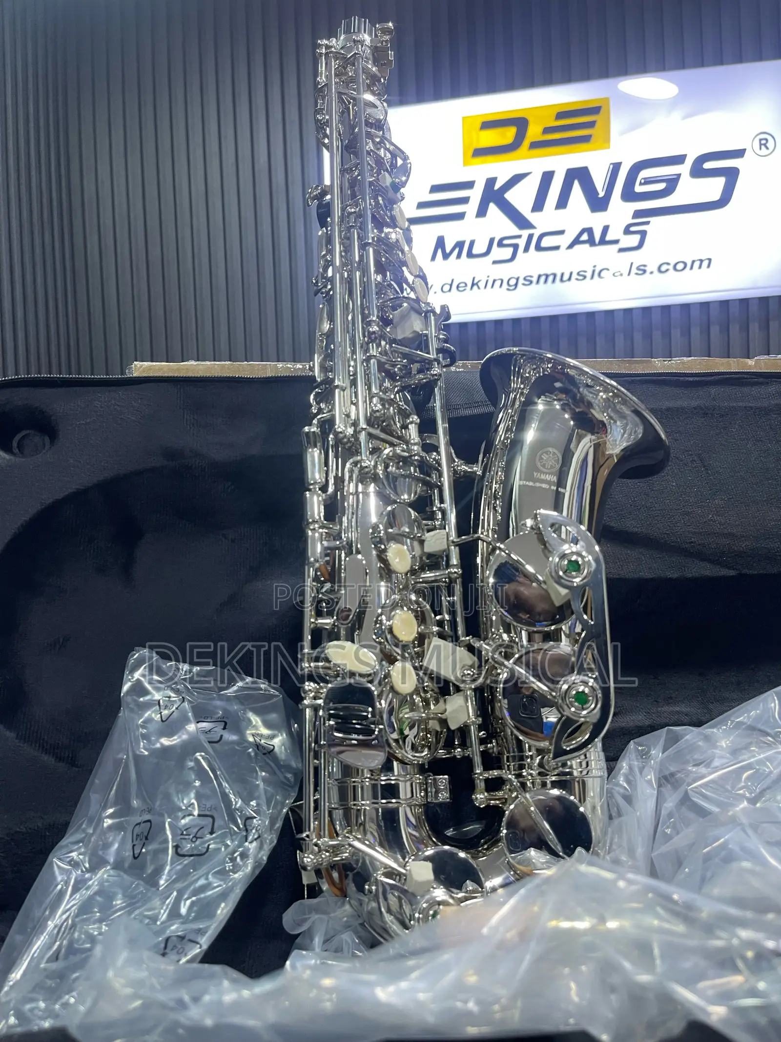 Yamaha Silver Alto Saxophone Eb Woodwind for Professional