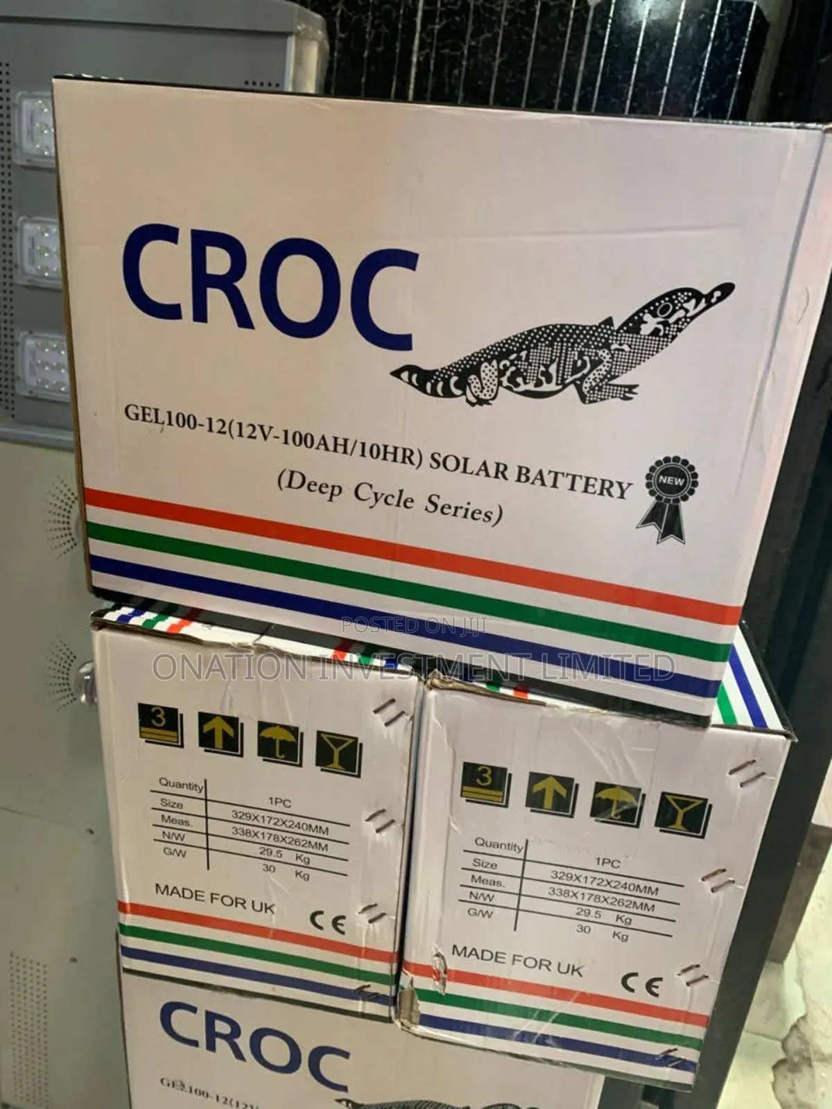 100ah 12v Croc Gel Solar Battery