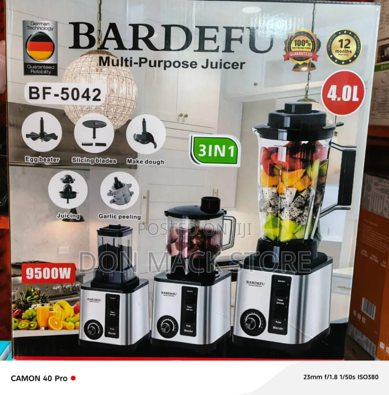 Bardefu-3 in 1 Multipurpose Blender