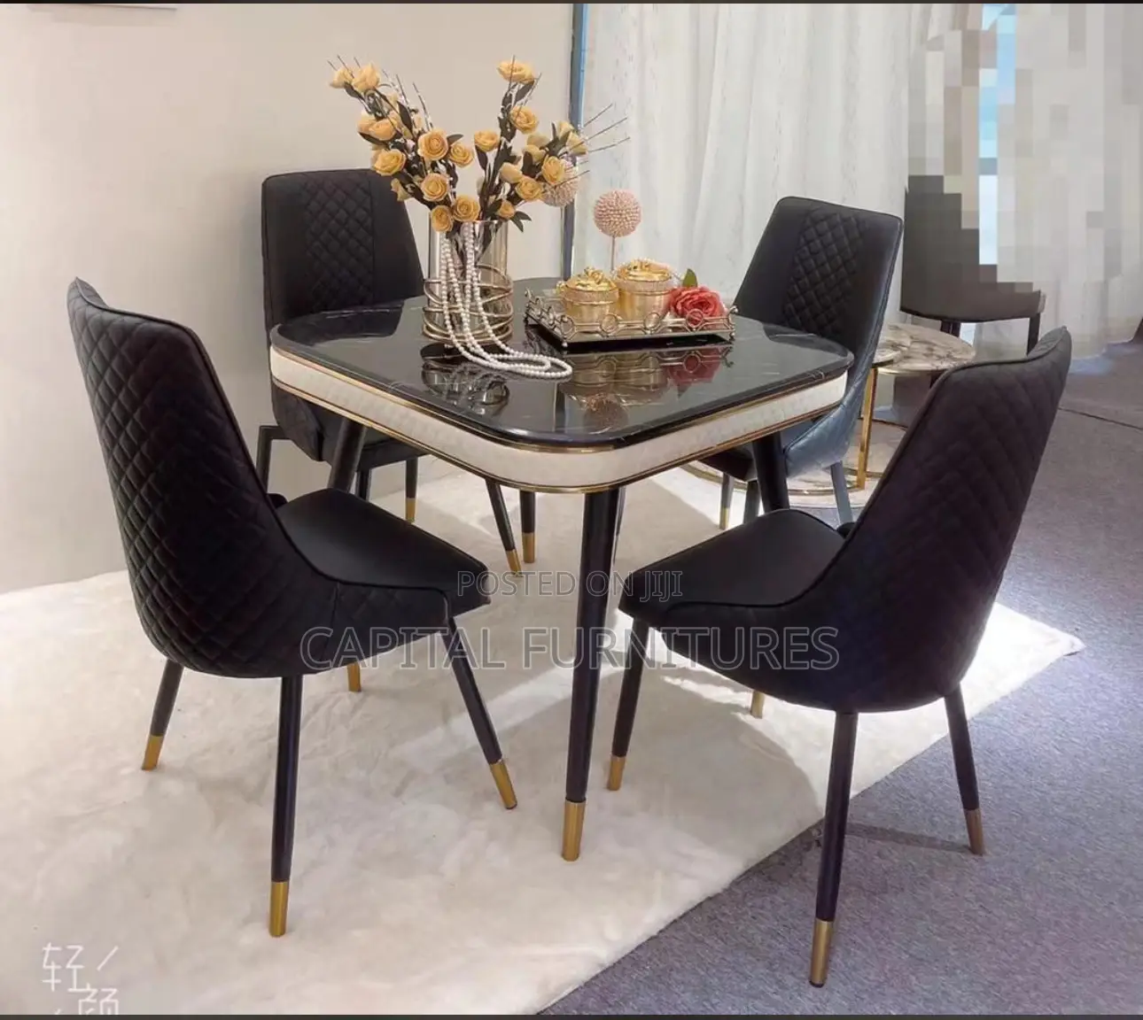 Imported Marble Dinning Table by 4seaters Foreign Chairs