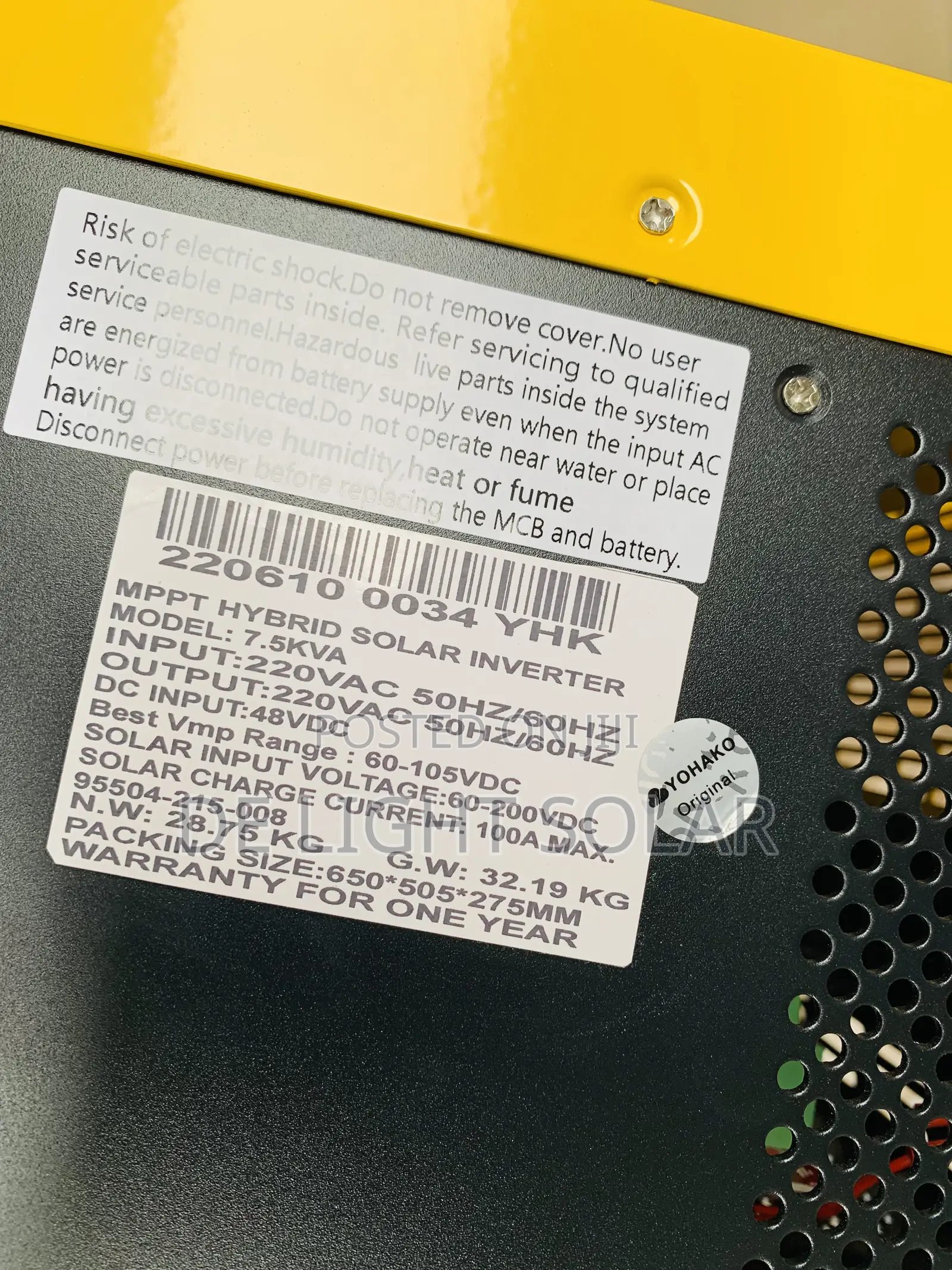 7.5kva 48v Yohako Hybrid Inverter