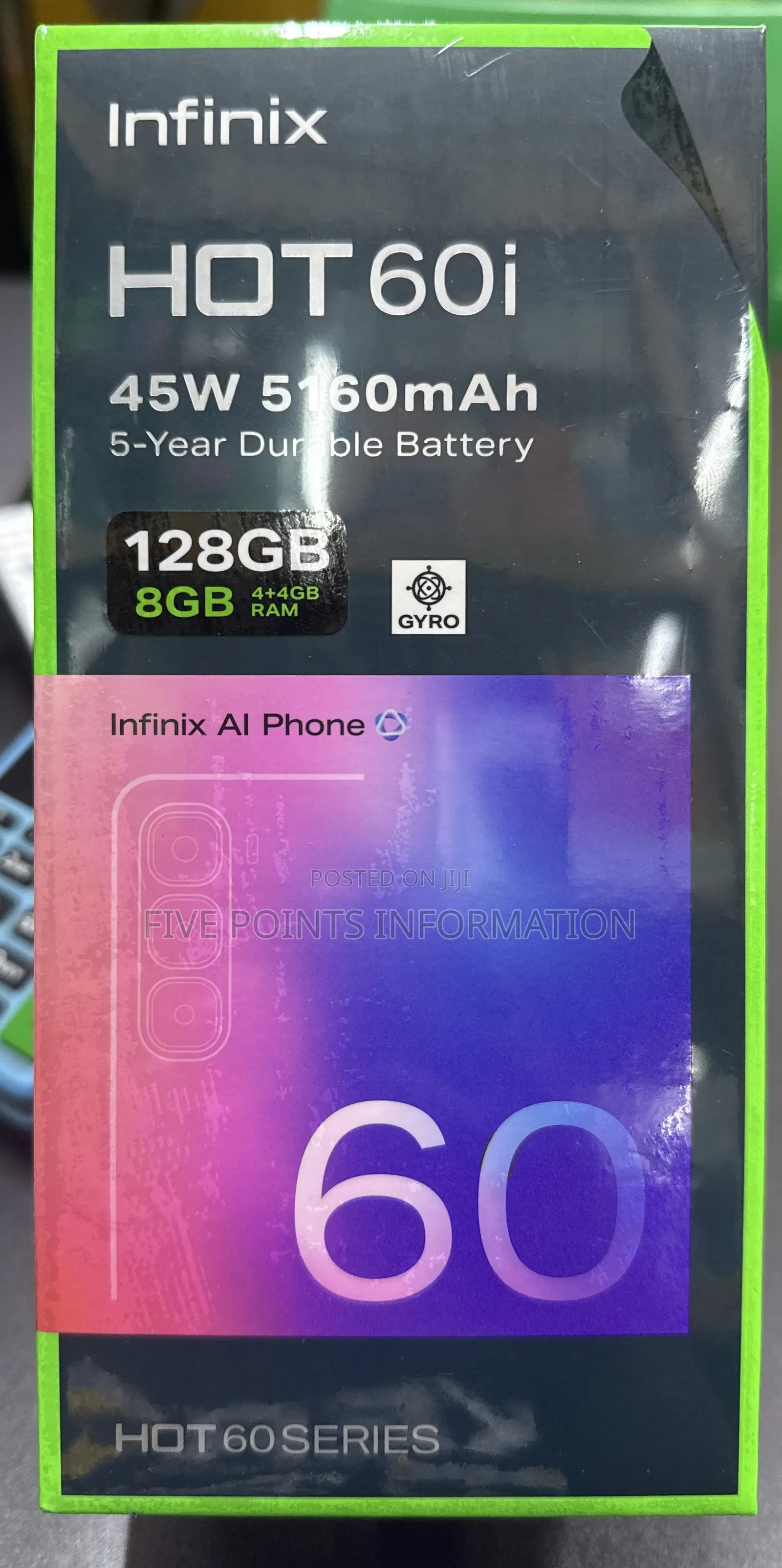 New Infinix Hot 60i 128 GB Black