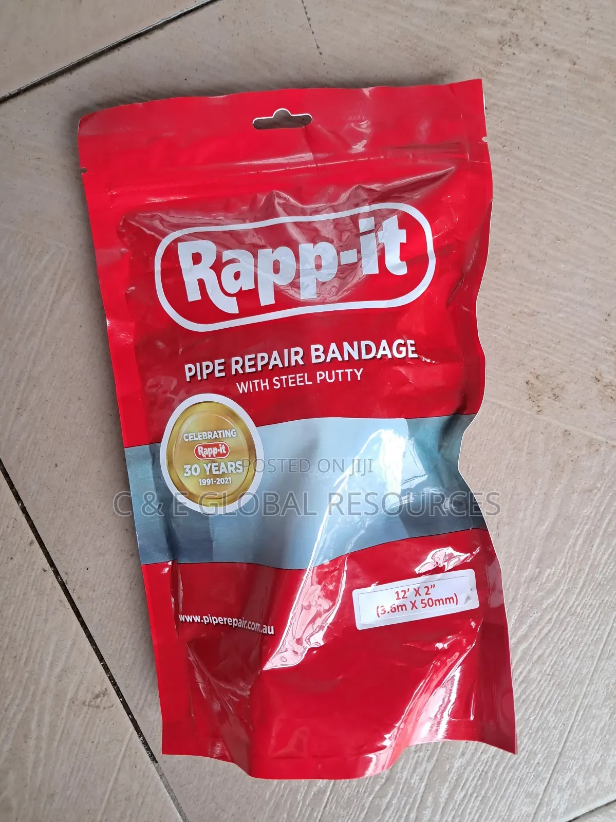 2" Rapp-It Pipe Repair Bandage/Kit (With Steel Putty)