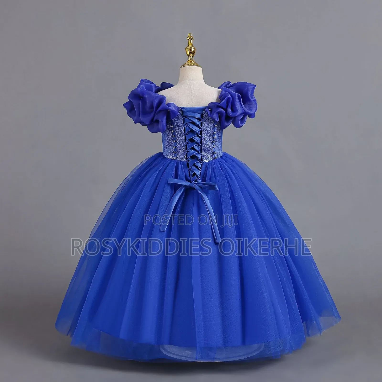 Blue Corset Ceremonial Graduation Dress