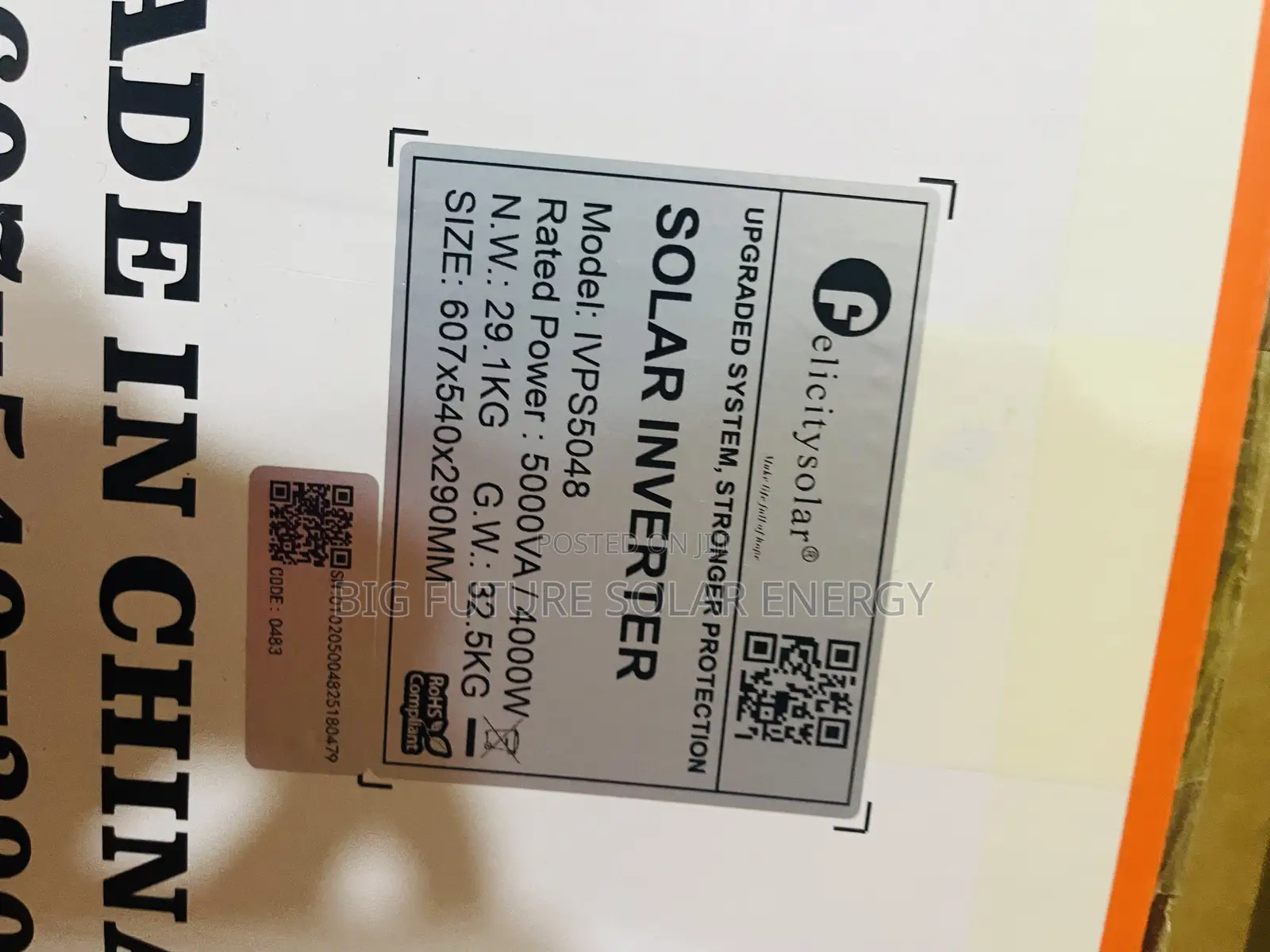 5kva Felicity Solar Inverter 48v