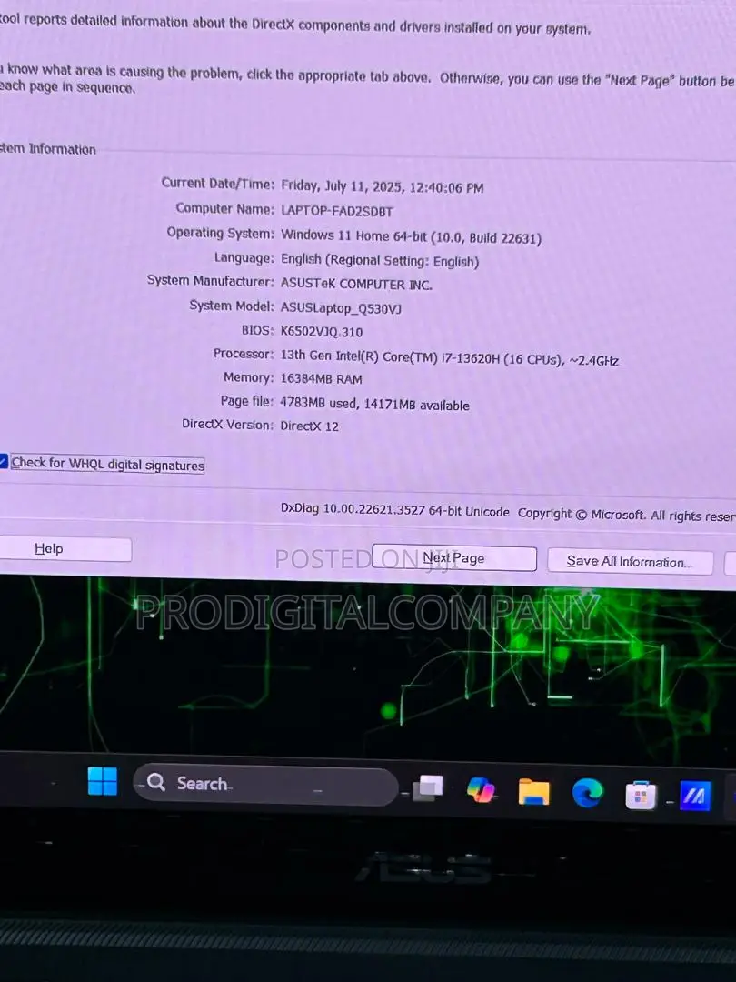 Laptop Asus Q535UD 16GB Intel Core i7 SSD 512GB