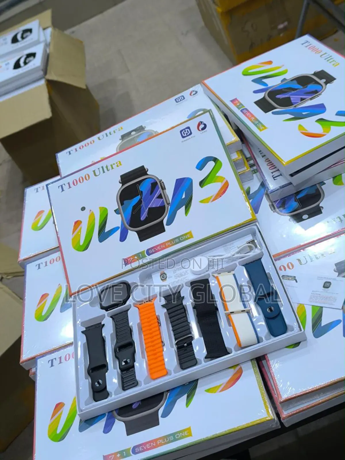 T1000 Ultra 9 Series 8 10in1 Set Smartwatch Wireless 7 Strap