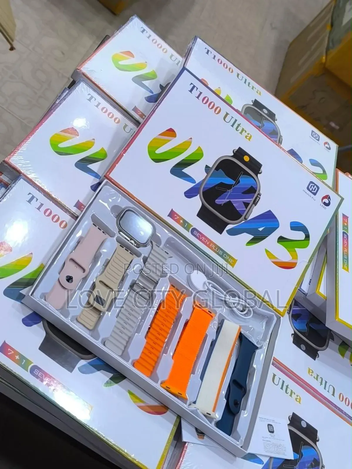T1000 Ultra 9 Series 8 10in1 Set Smartwatch Wireless 7 Strap