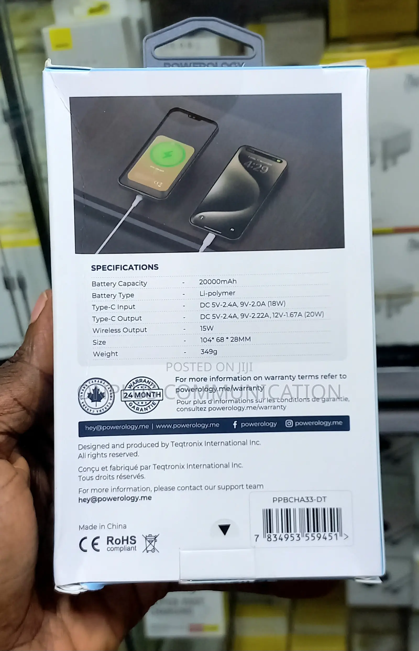 Powerology Pp033 20000mah Magsafe Aluminum Power Bank