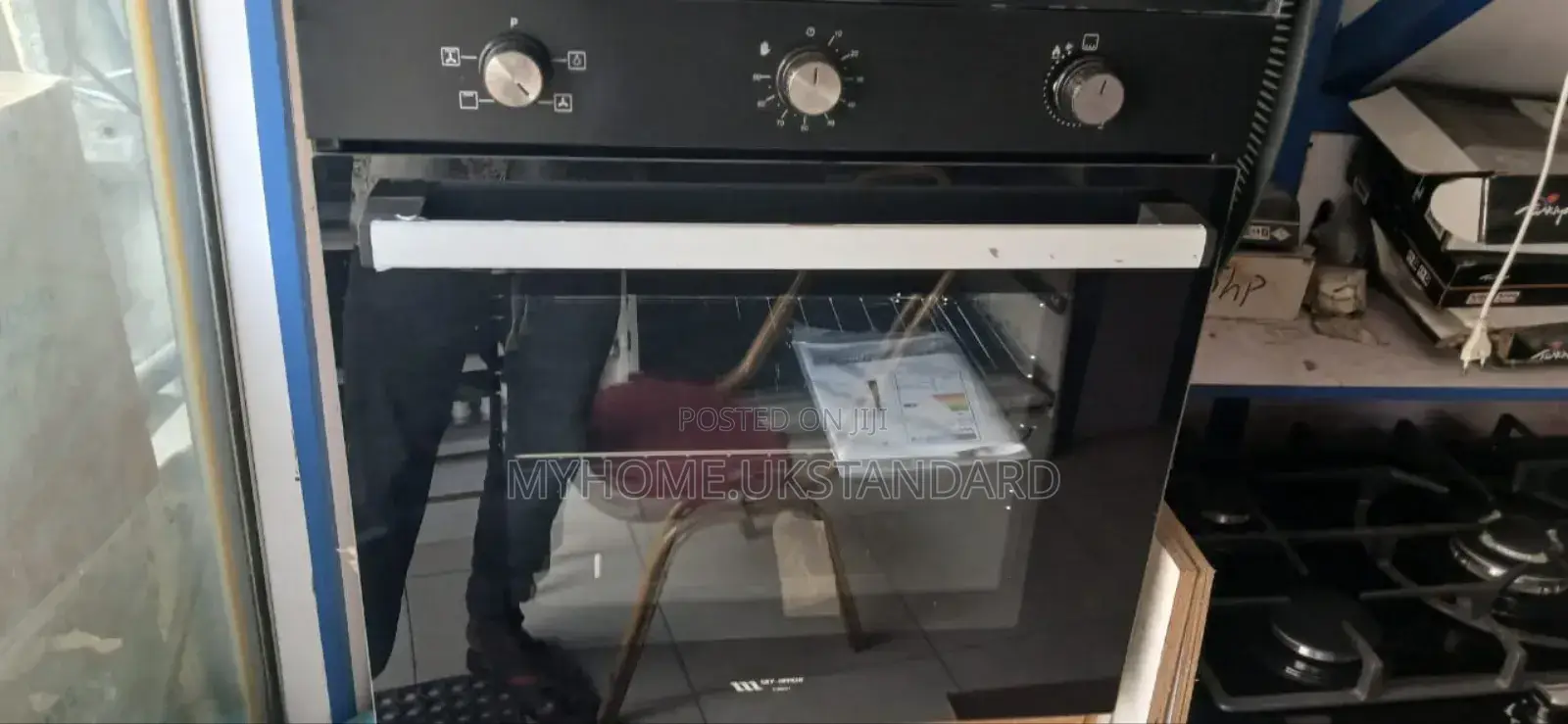 Turkish Black Built in Gas and Electric Oven.