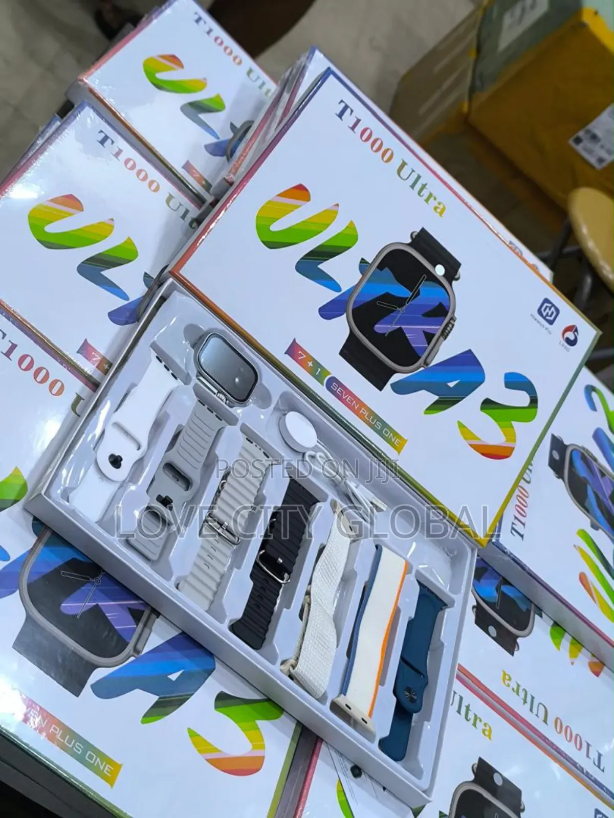 T1000 Ultra 9 Series 8 10in1 Set Smartwatch Wireless 7 Strap