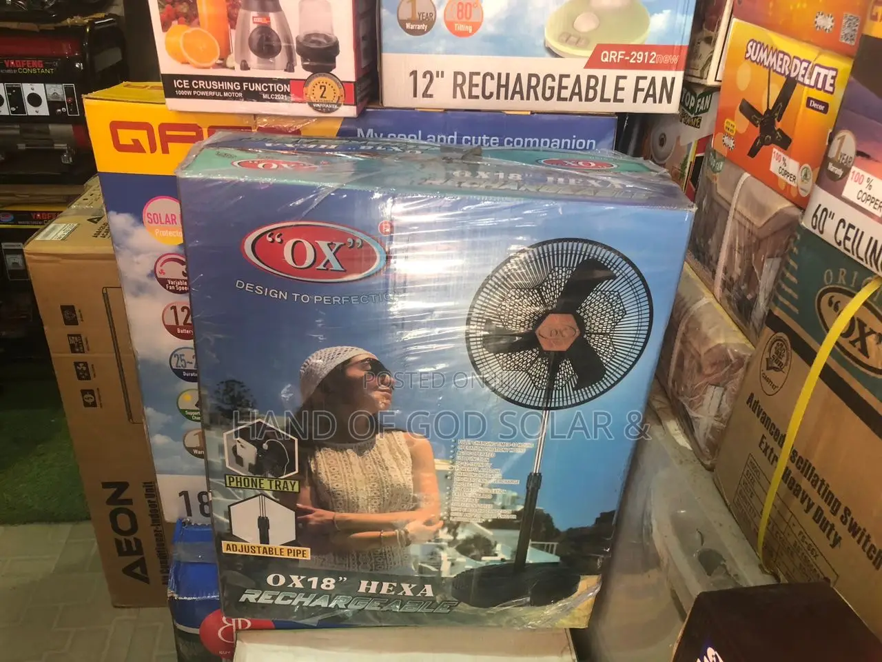 Ox 18inch Rechargeable Fan