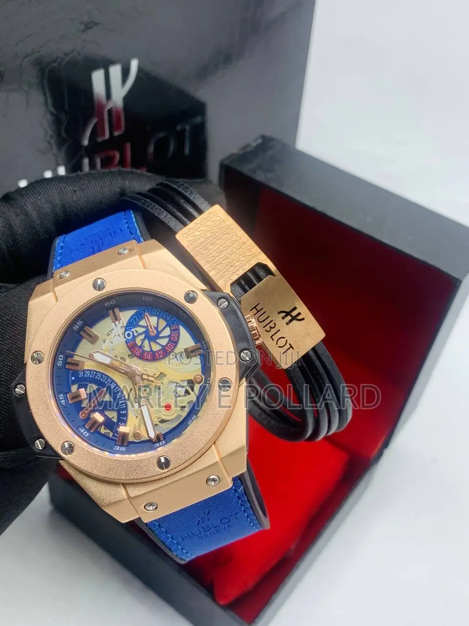 Quality Hublot Watch and Bracelet Set