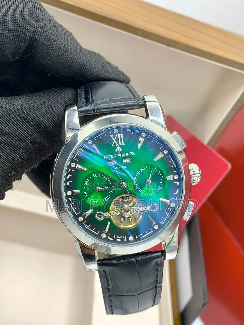 High-Quality Leather Patek Watch