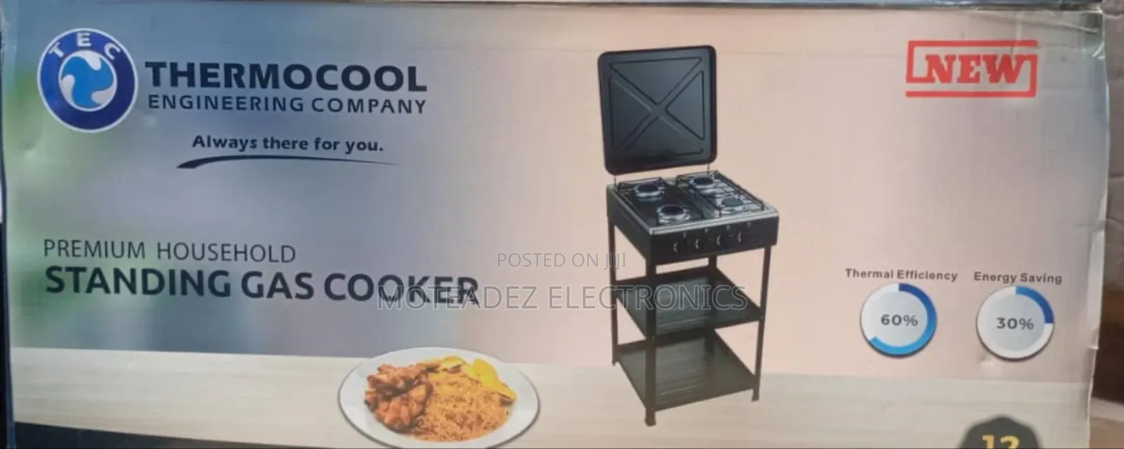 Thermocool 4face Non Stick Stainless Gas Cooker With Stand