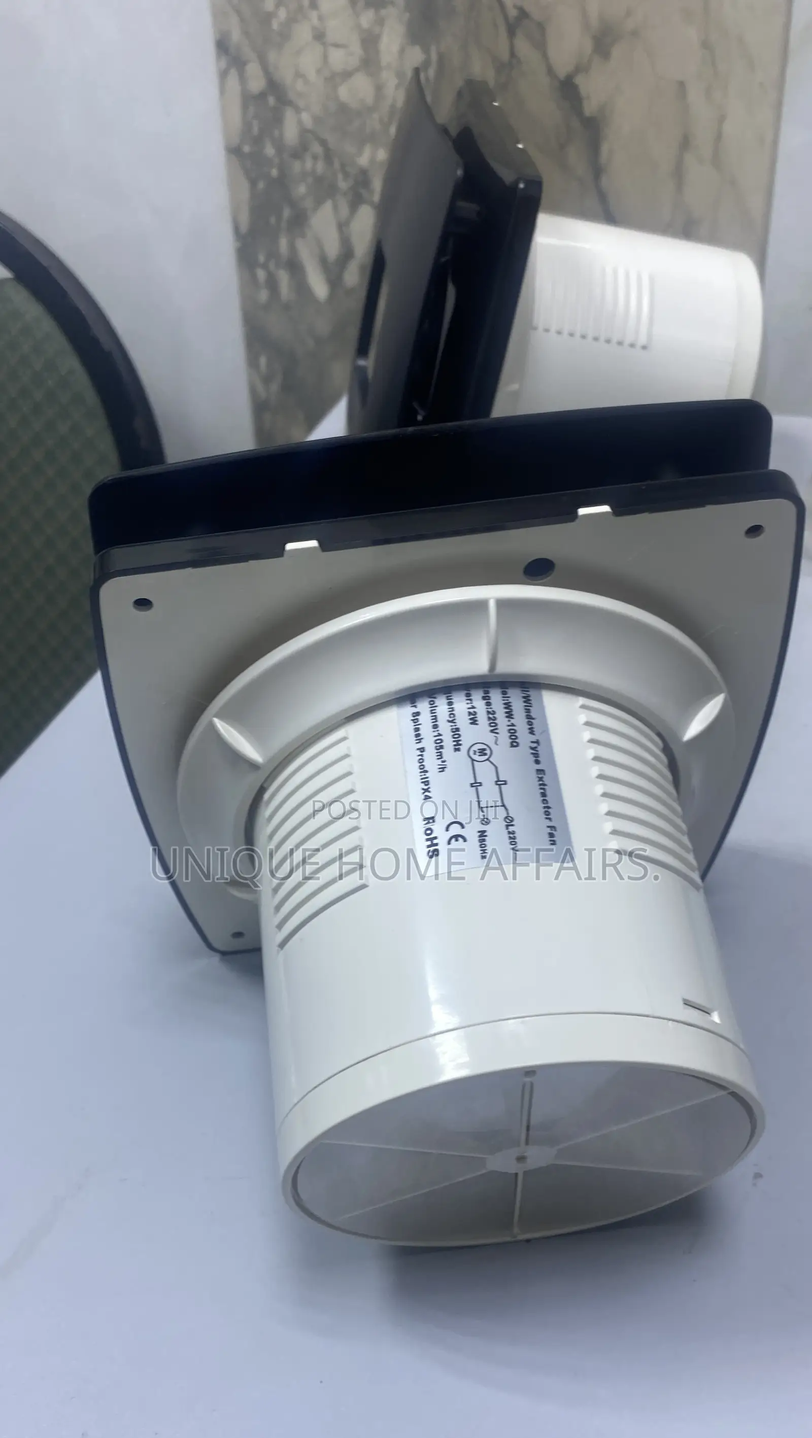 4” Silent Extractor Fan Black