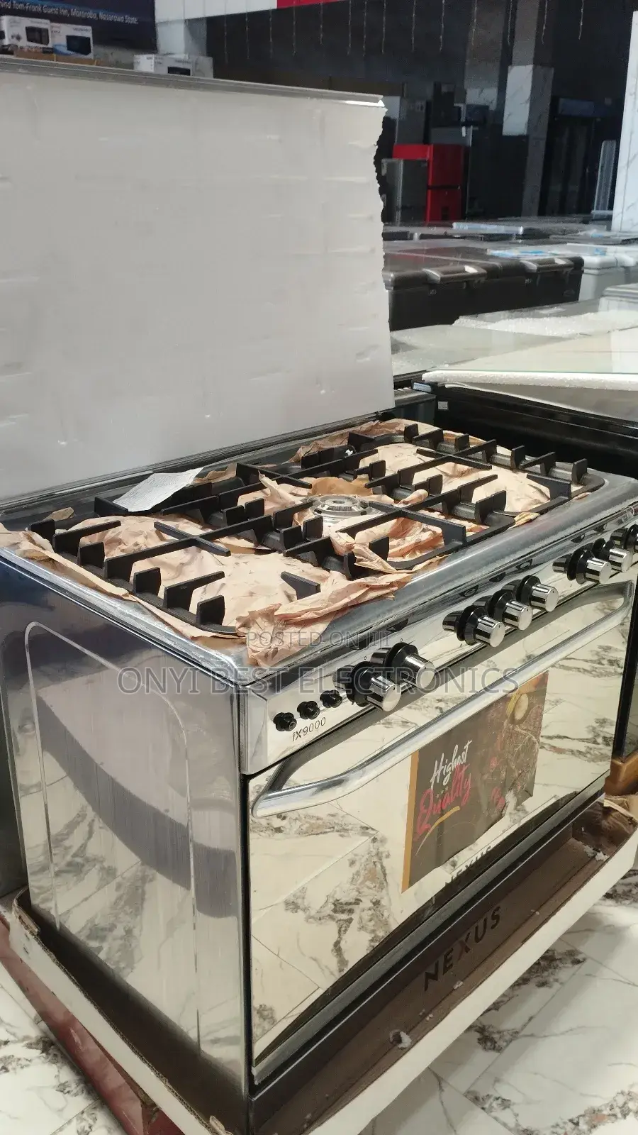 Nexus 5 Burner Gas Cooker Silver Nx-9000s (5+0)