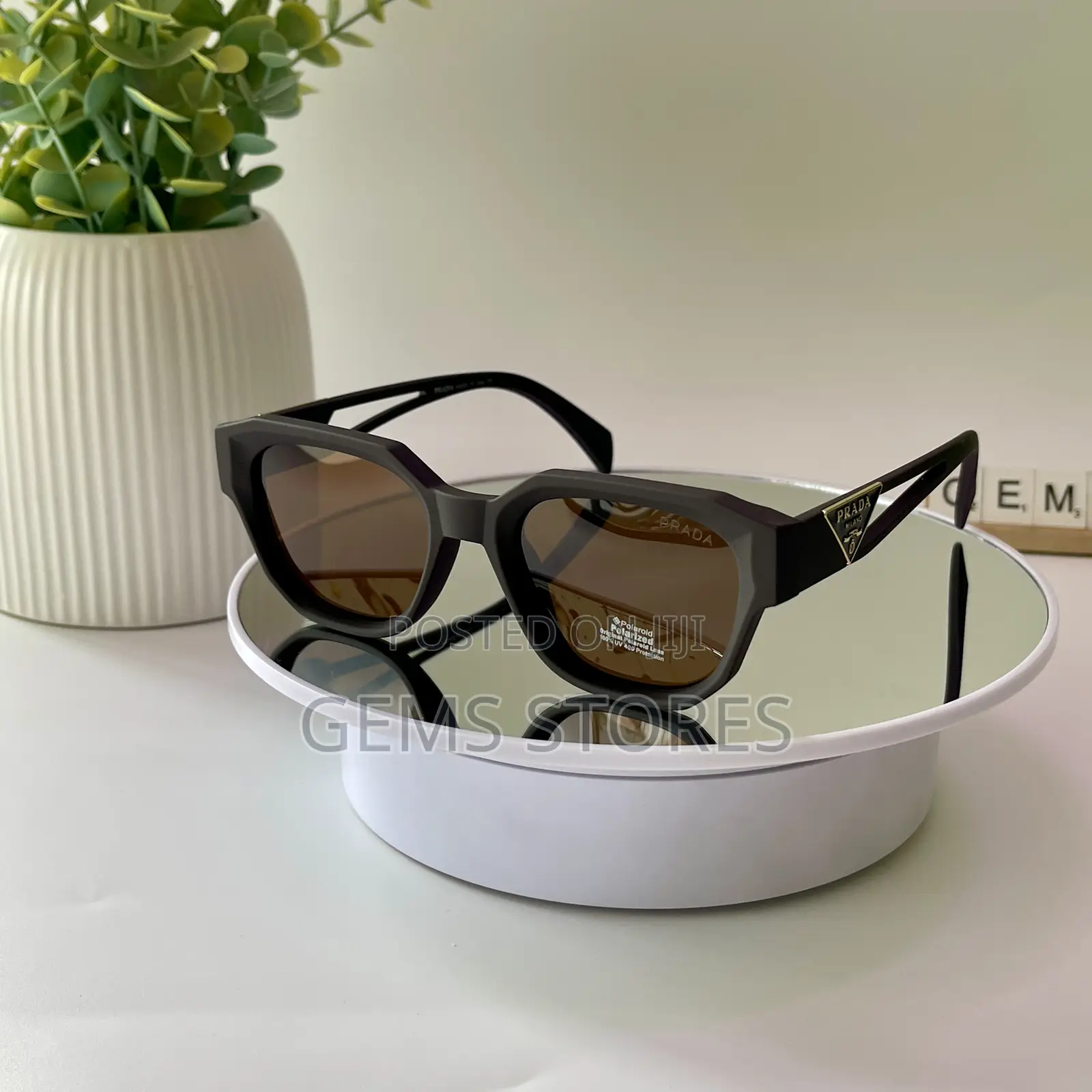 Stylish Polarized Prada-Inspired Hexagonal Sunglasses
