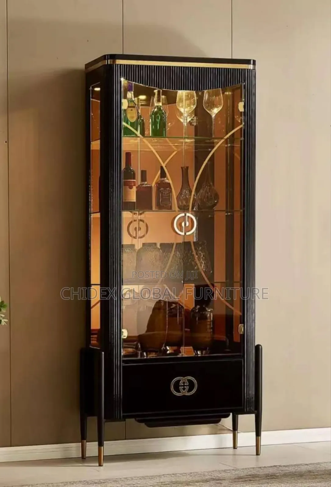 Simple Wine Bar With Cabinets