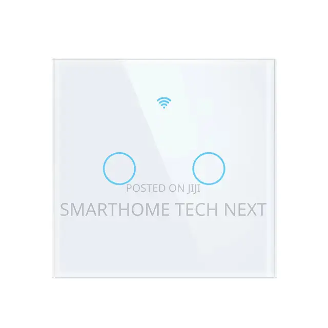 2 Gang White Smart Wifi Light Switch – Tuya
