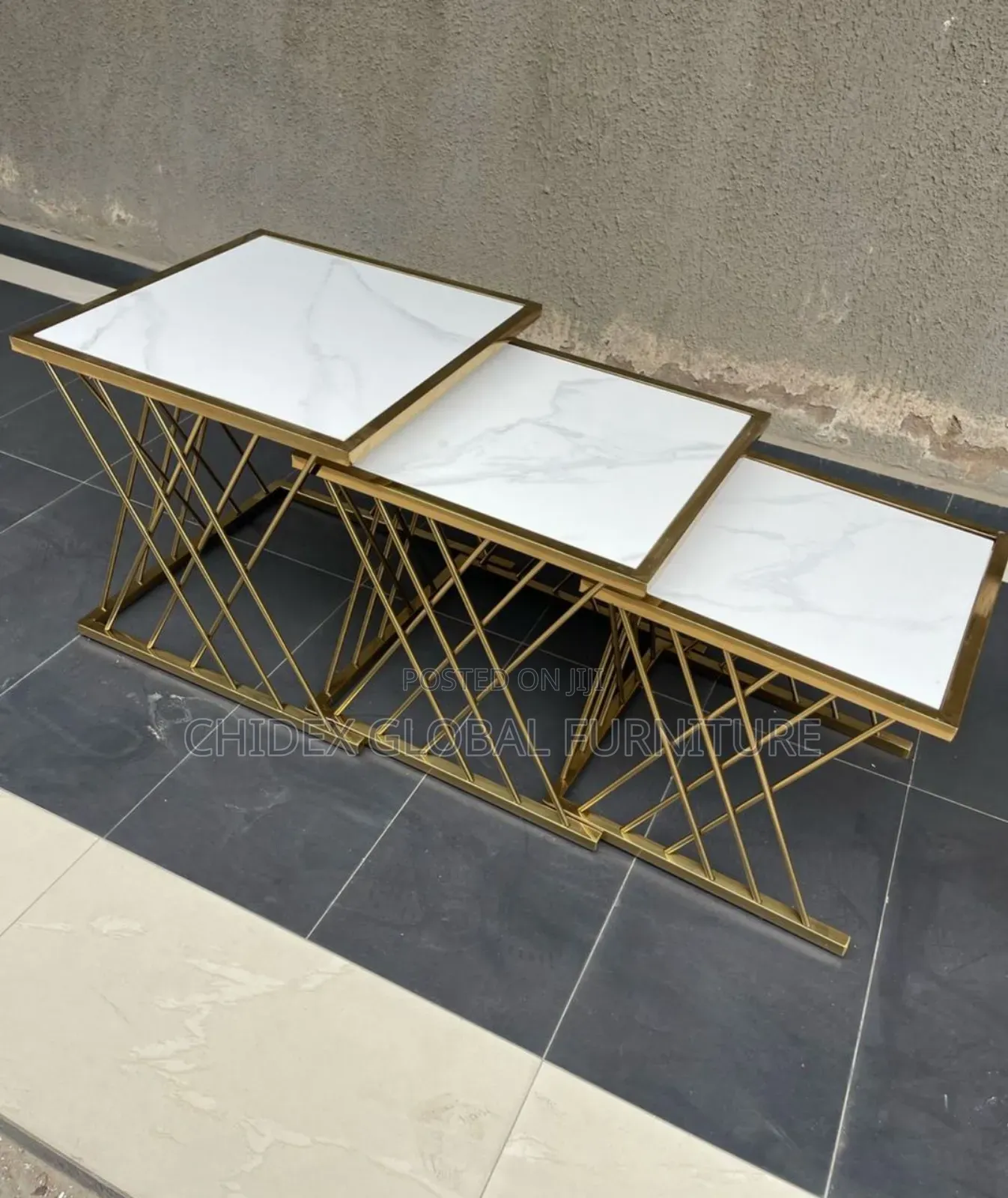 3 in 1 Marble Side Tables.