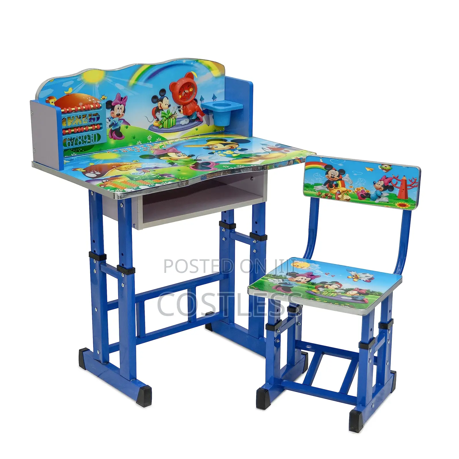 Study Desk Chair Set With Adjustable Height