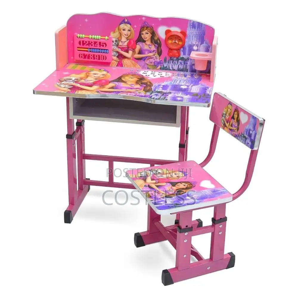 Study Desk Chair Set With Adjustable Height