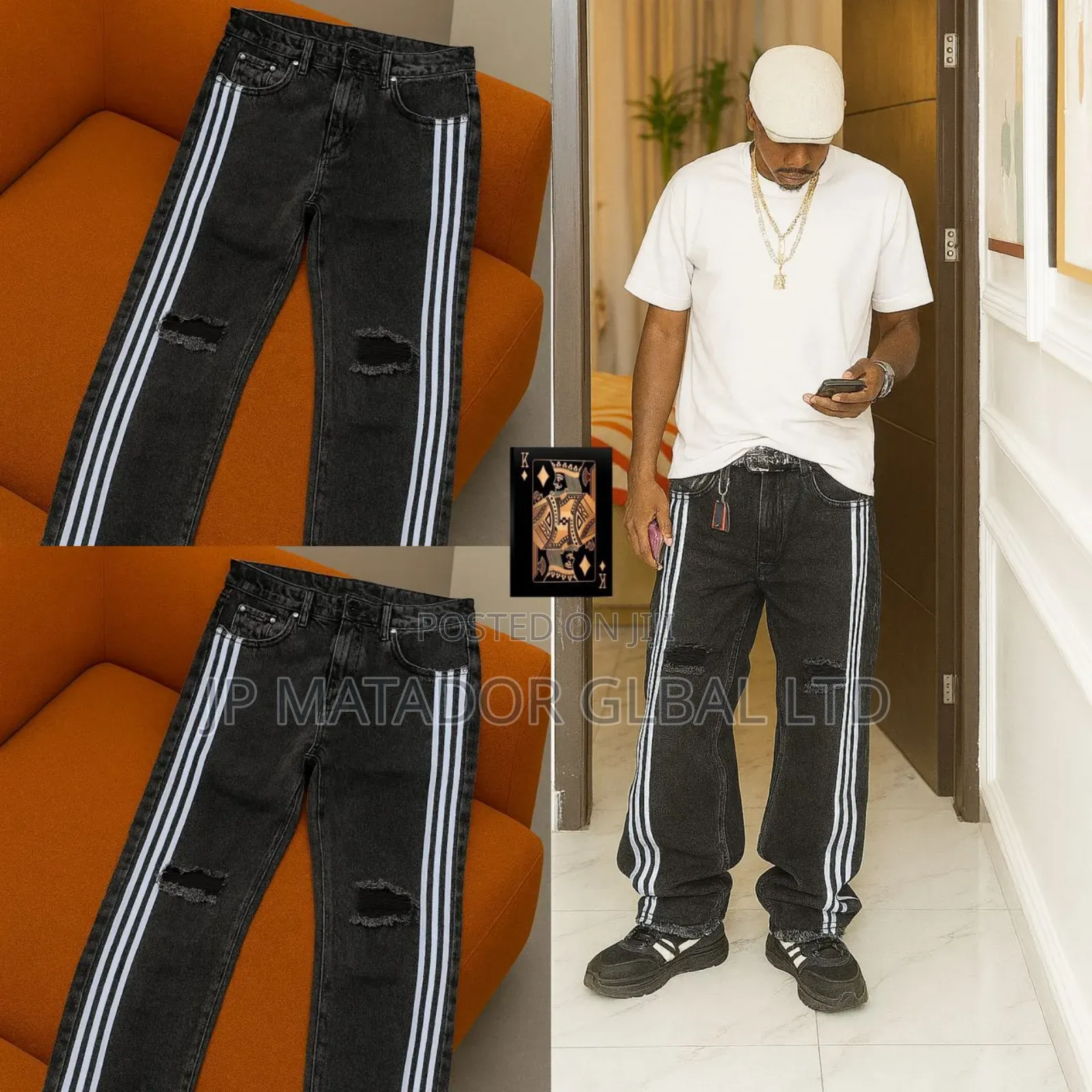 Trendy 3d Pattern Men's Jeans