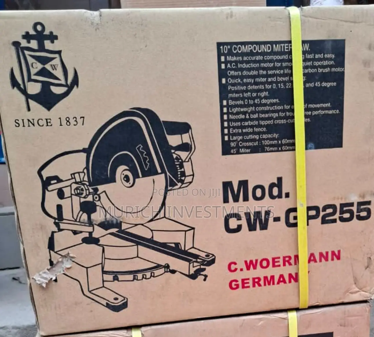 C. Woermann Cw‐Cp255 10′′ 255 Mmcompound Miter Saw