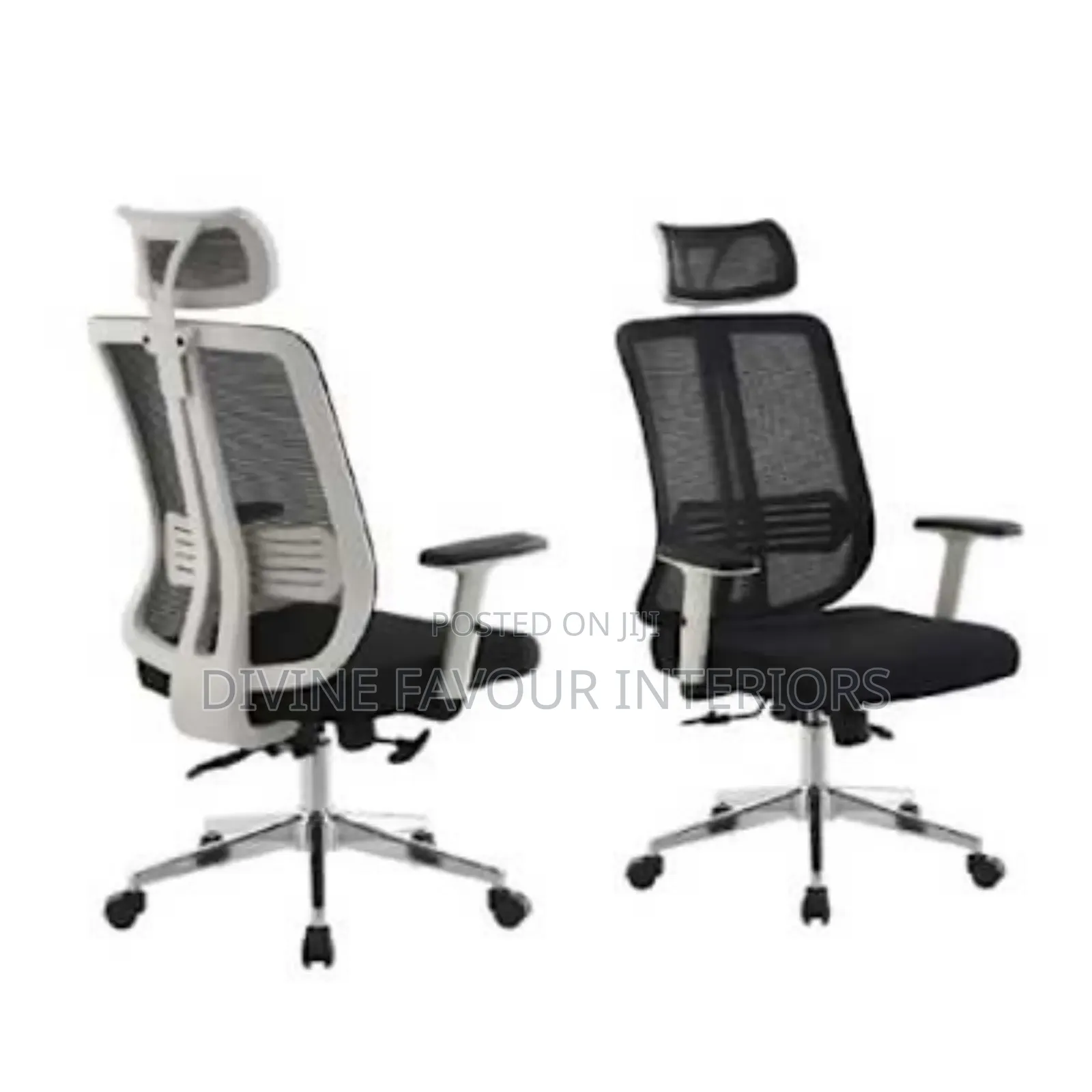 Executive Mesh Swivel Office Chair - 1 PCS - White Back