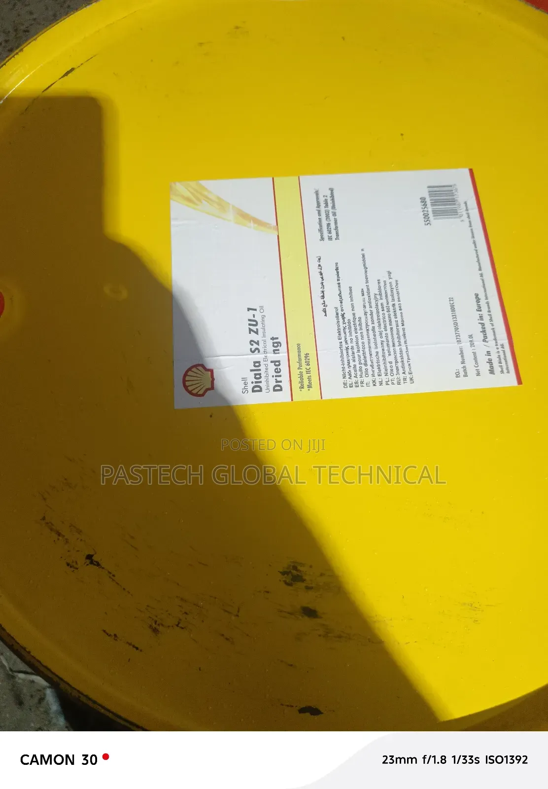 Shell Diala S2 Zu-I Dried (Ngt) 209l