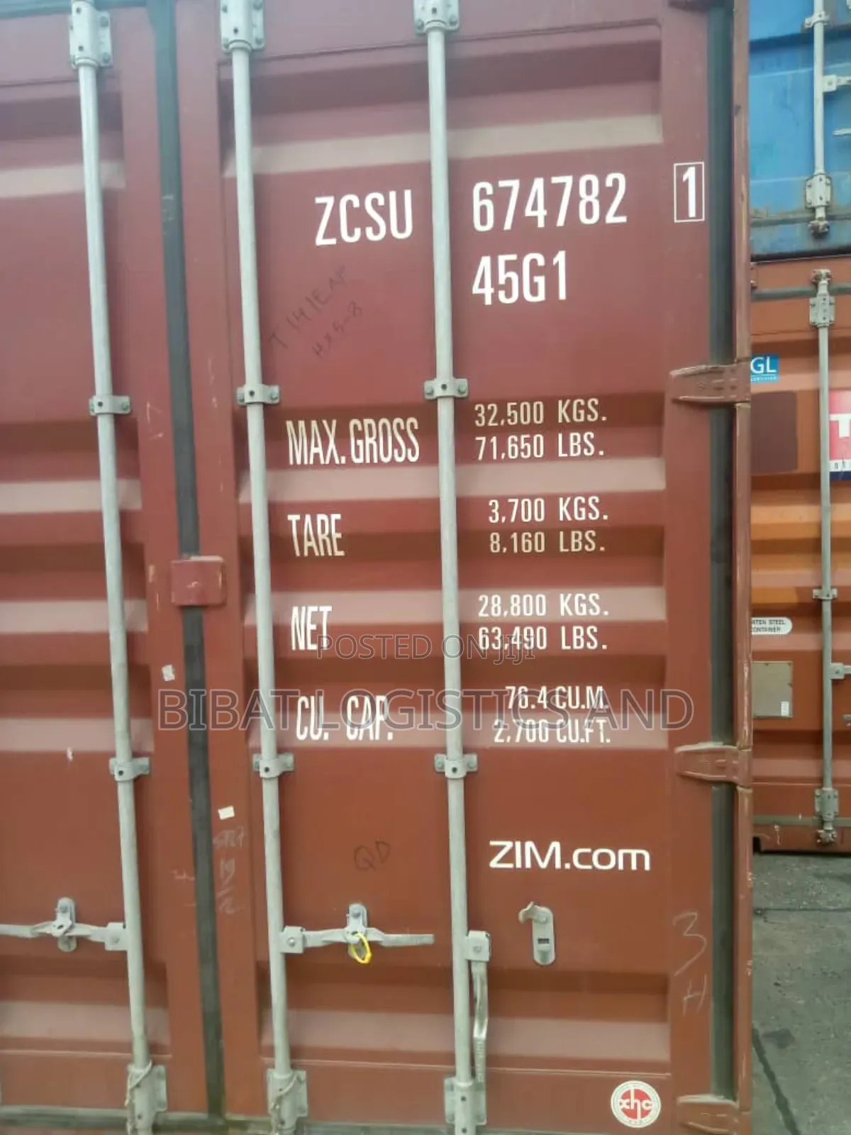 Empty Shipping Cargo Container