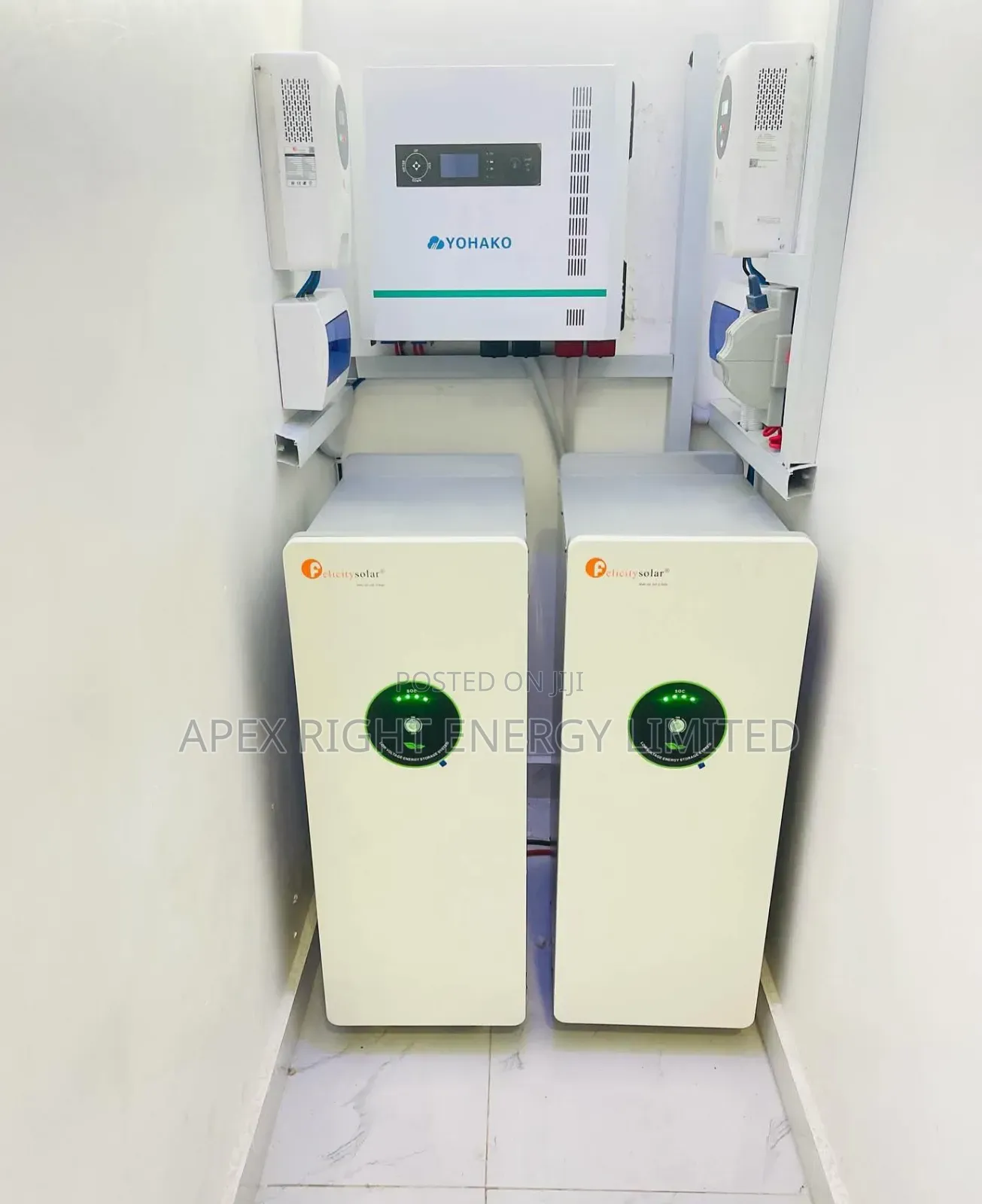 15kva Yohako Inverter Setup+30kwh Lithium+24pcs-650w Panel