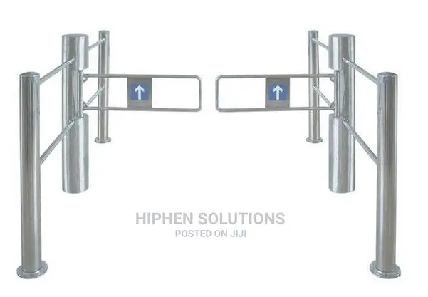 Electric Pedestrian Access Swing Barrier Arm Gates Stainless Steel