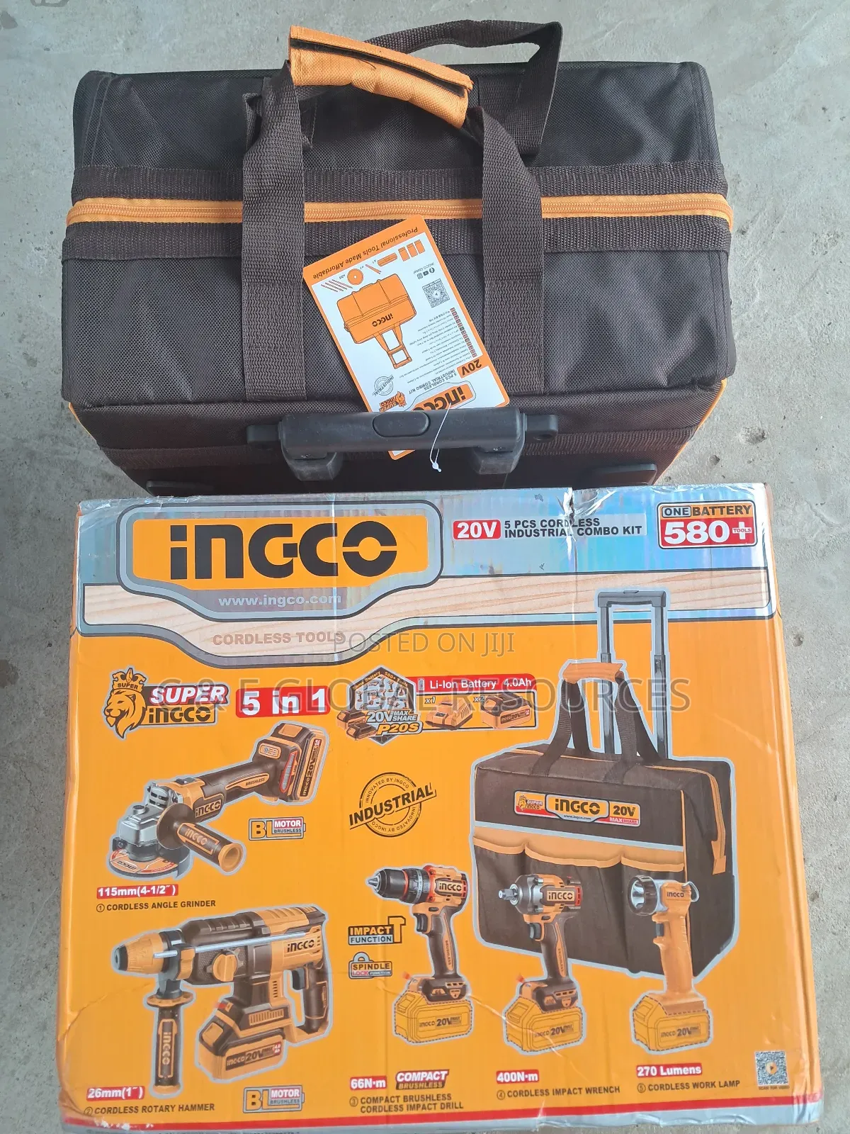 Cordless Drill/Torch/Screw/Grinder/Impact Machine (5 In 1)