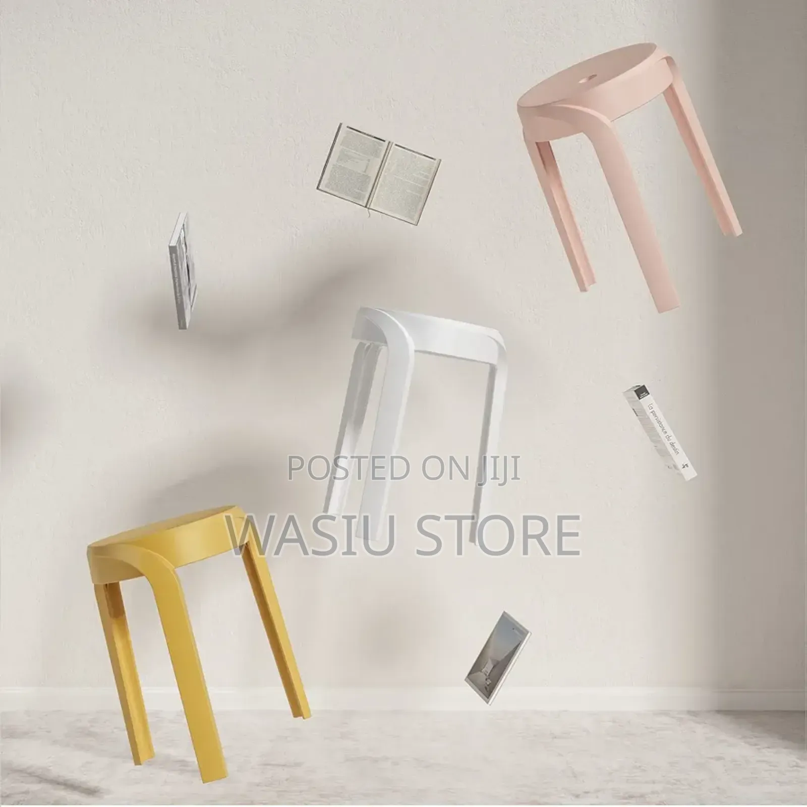 17.7 Inch Height Modern Plastic Stool