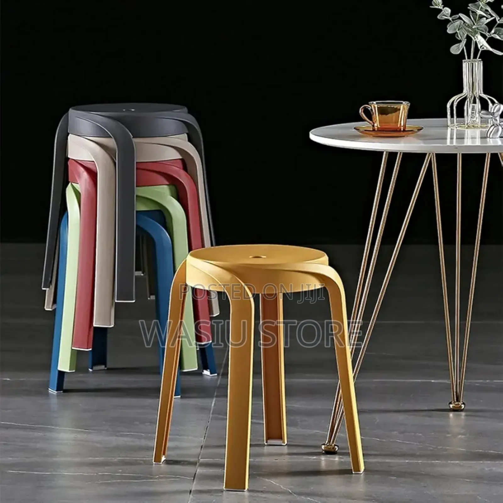 17.7 Inch Height Modern Plastic Stool