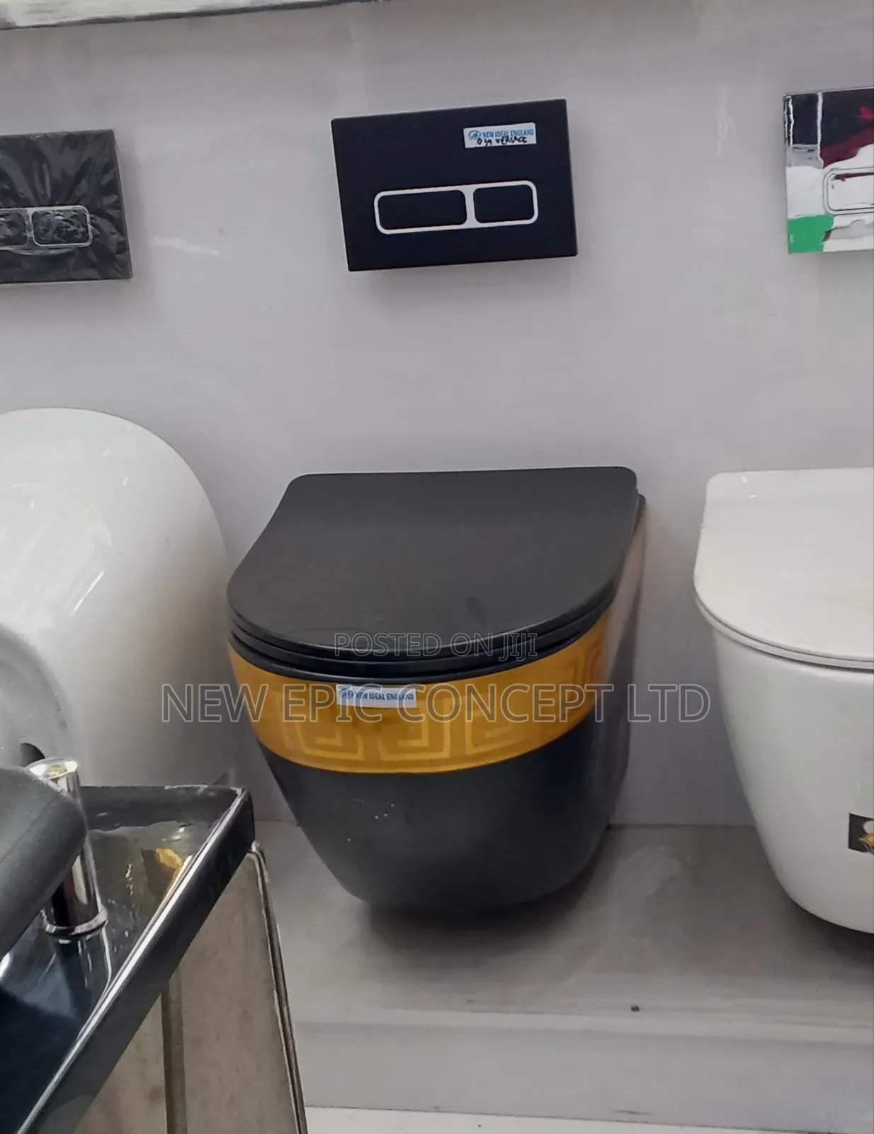 Versace Black Wall Hung Toilet