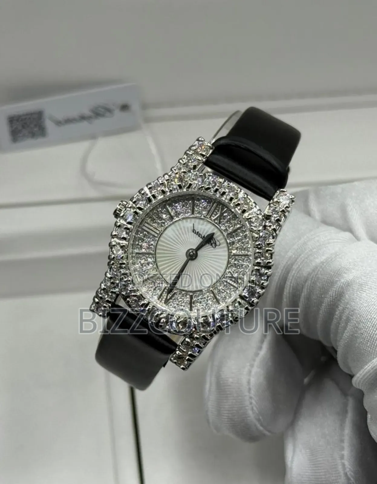 Original Chopard Black Genuine Leather Strap Watch